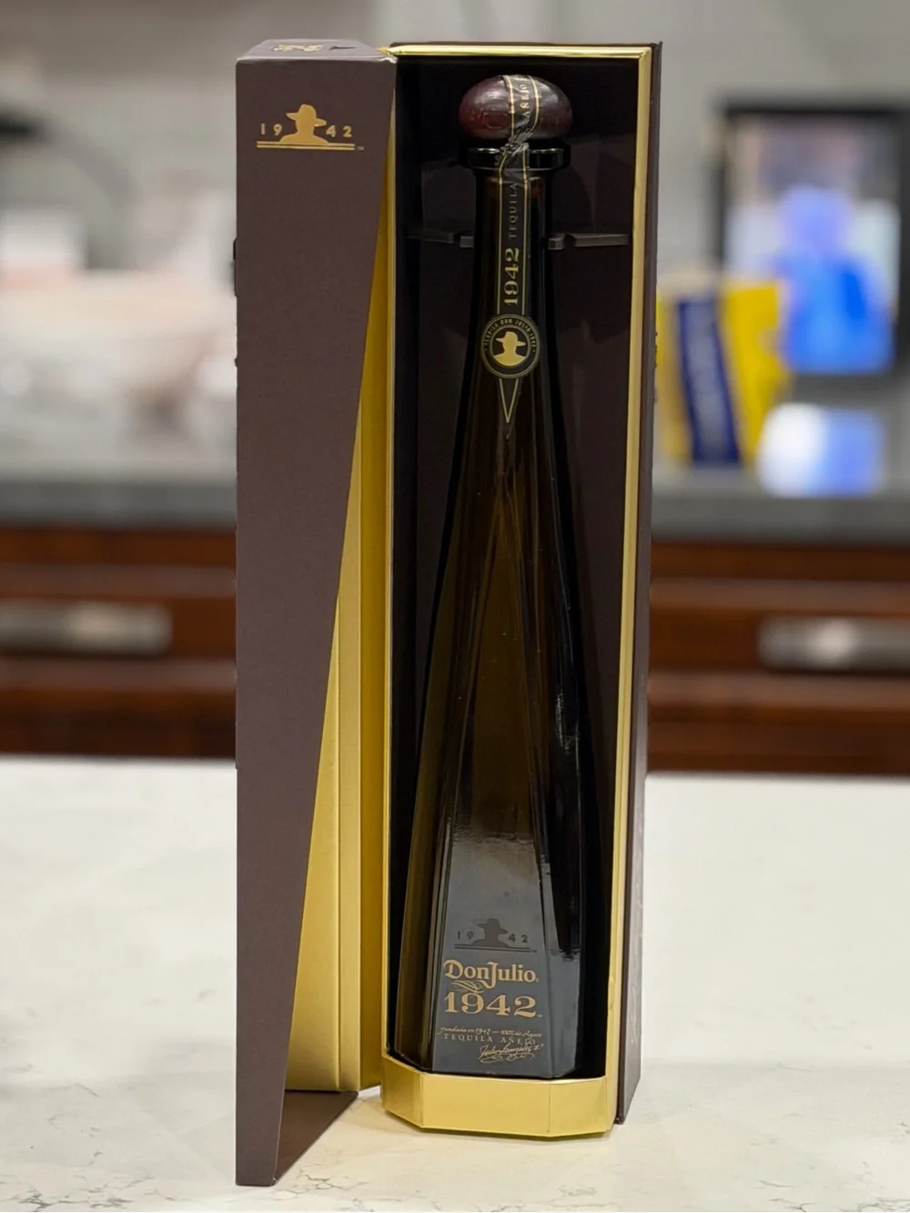 Don Julio 1942 Tequila Empty Bottle in Amber Glass
